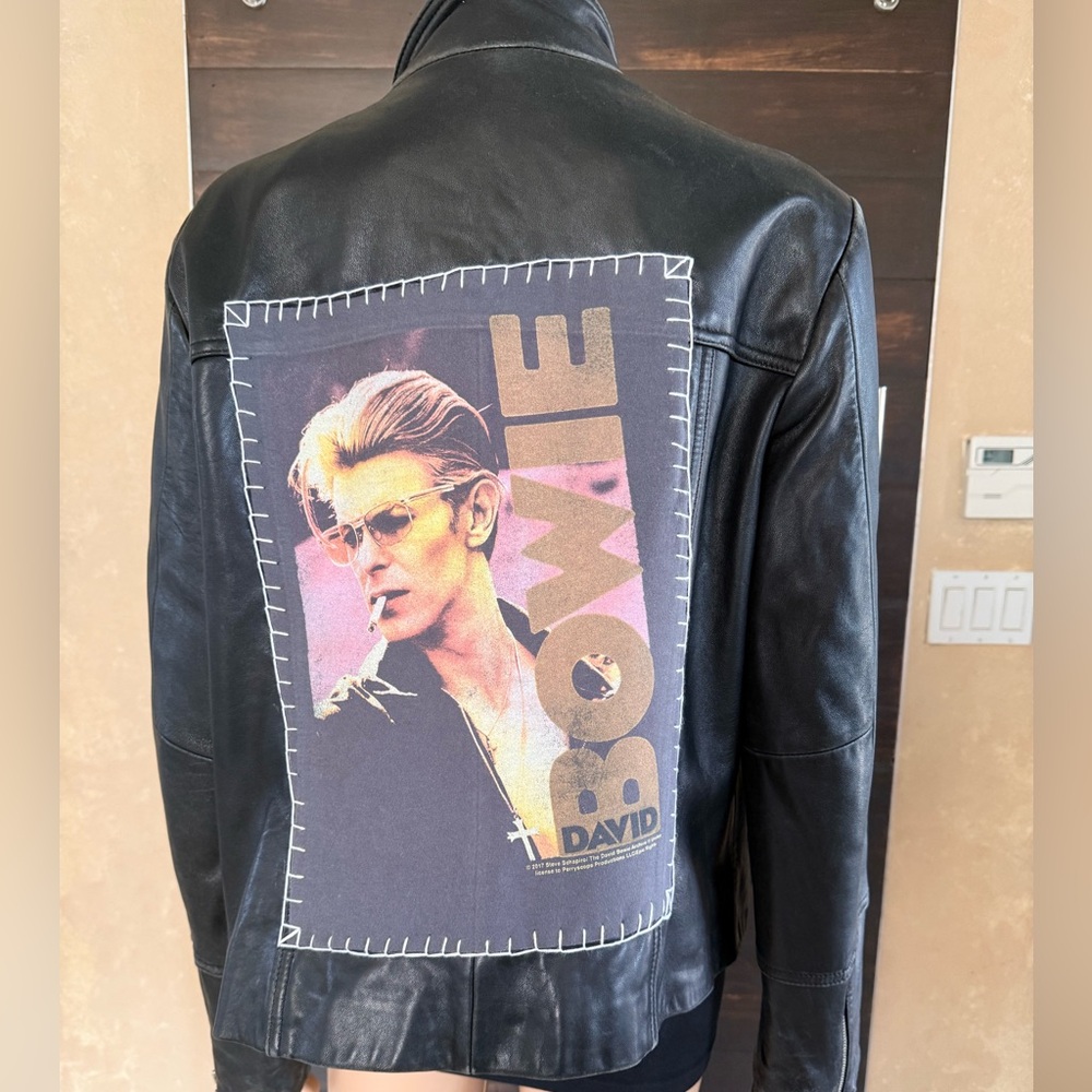 SOLD*** David Bowie Anne Klein David Bowie Leather Jacket Size Women's L